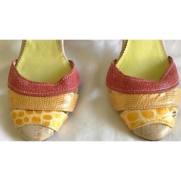 ANTHROPOLOGIE  Multi~Media Heels 9 - Picture 6 of 7